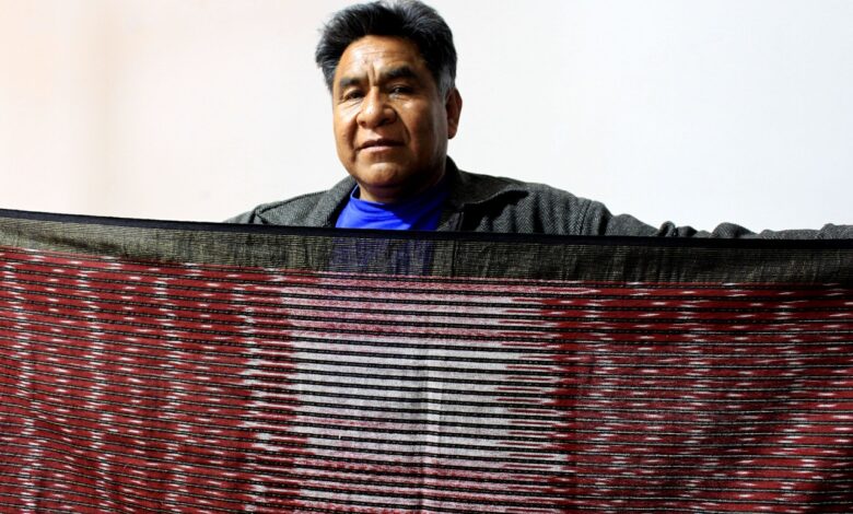A textile artisan in Tlaxcala.