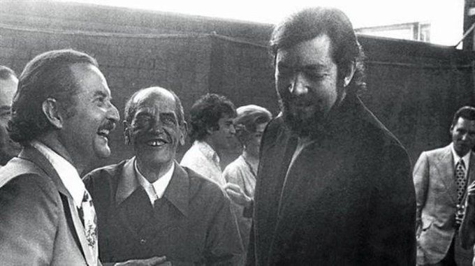 Carlos Fuentes with Luis Buñuel and Julio Cortázar.