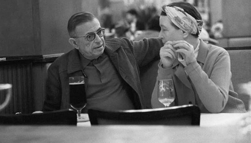 Jean-Paul Sartre and Simone de Beauvoir.