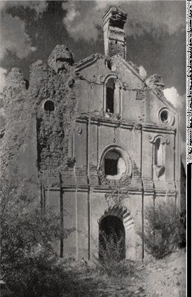 Ruins of the fortified mission of Cocóspera in 1935.