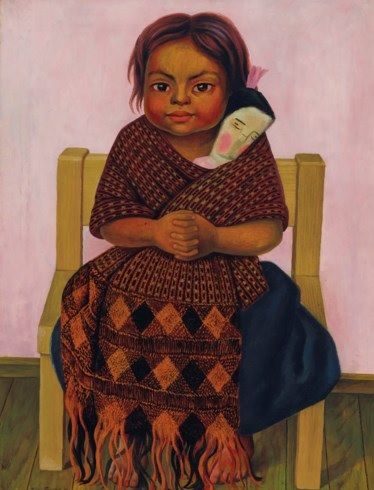 Diego Rivera (1886-1957), Niña con muñeca de trapo, pintada en 1939. 32⅛ x 24¾ en (81,6 x 62,9 cm).