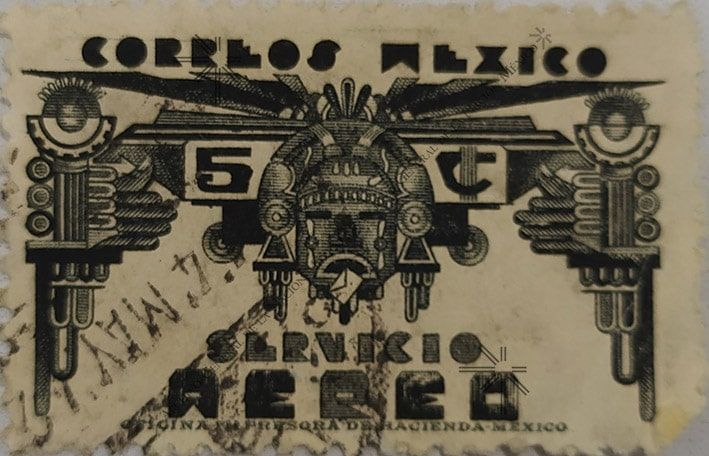 Correos Mexico air stamp.