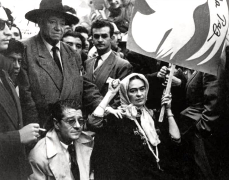 Juan O'Gorman, Diego Rivera, and Frida Kahlo.