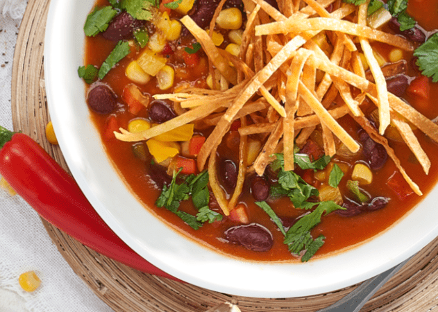 Receta de sopa mexicana rápida y fácil.