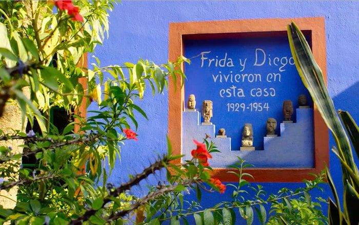 La casa de Frida Kahlo - La Casa Azul en la Ciudad de México.