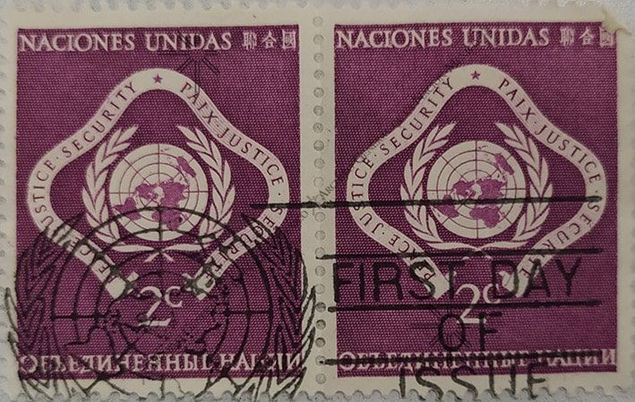 United Nations stamp.