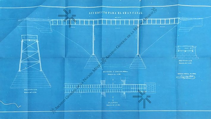Plan of the Aqueduct for the Grand Drainage Canal (1901-1902).