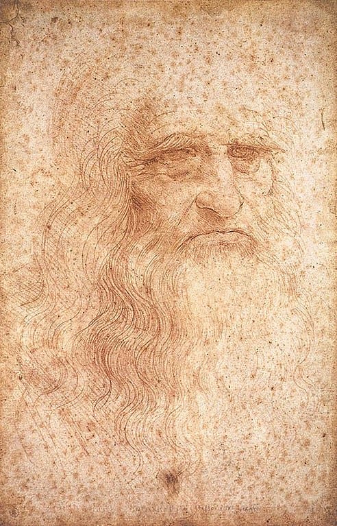 Self-portrait of Leonardo da Vinci (1452-1519).