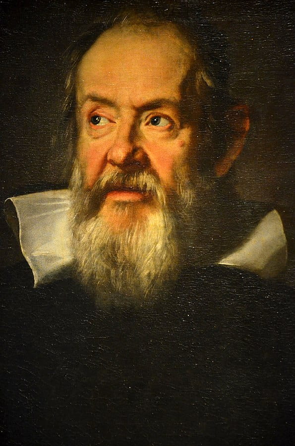 Portrait of Galileo Galilei.