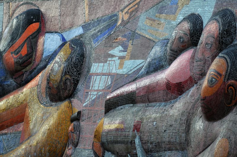 Details of the Rectory Murals, David Alfaro Siqueiros.