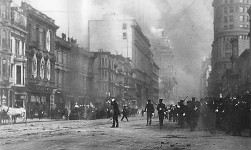 The city of San Francisco was badly affected by an earthquake in 1906.