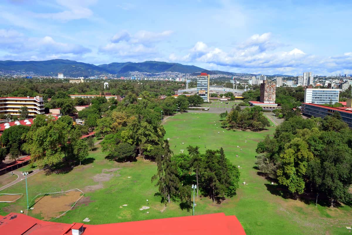 Central campus of UNAM's Ciudad Universitaria.