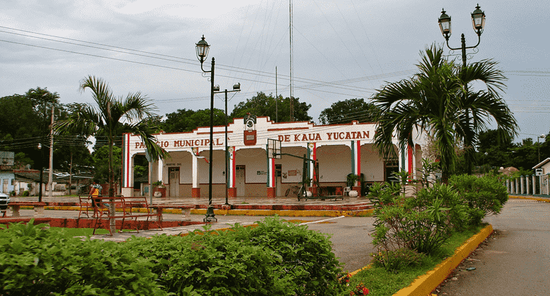 Municipal Palace of Kaua in Yucatan Peninsula, Mexico.