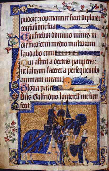 Plate from The Luttrell Psalter, 1340.