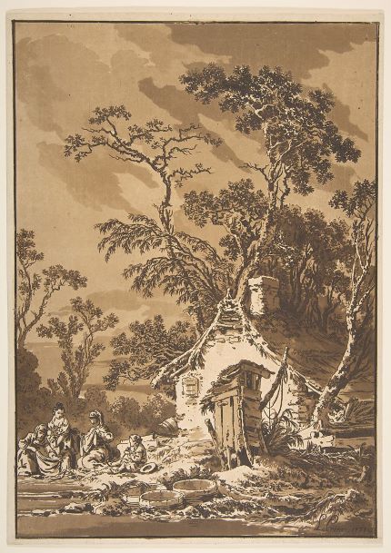 The Washerwomen (Les Laveuses) 1771 by Jean-Baptiste Le Prince.
