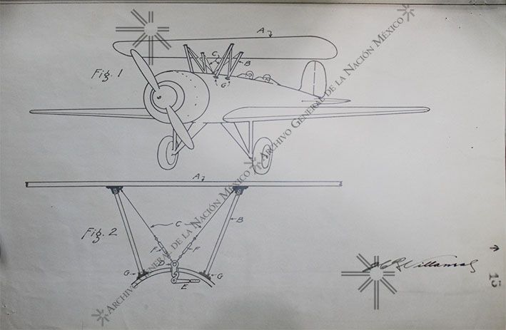 A plan presented by engineer Humberto Ramírez Villarreal for an auxiliary wing.