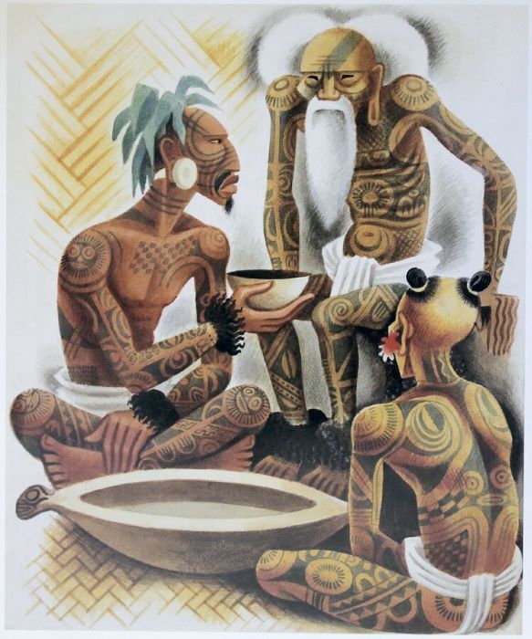 Miguel Covarrubias, s. t. (three characters), image discarded for publication, ca. 1935.