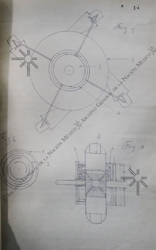 Plan of a combustion turbine to be developed by Samuel Hernandez, 1930.