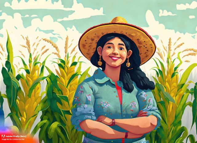 The golden treasure that has shaped Mexican history is proudly displayed in a farmer's vibrant cornfield.