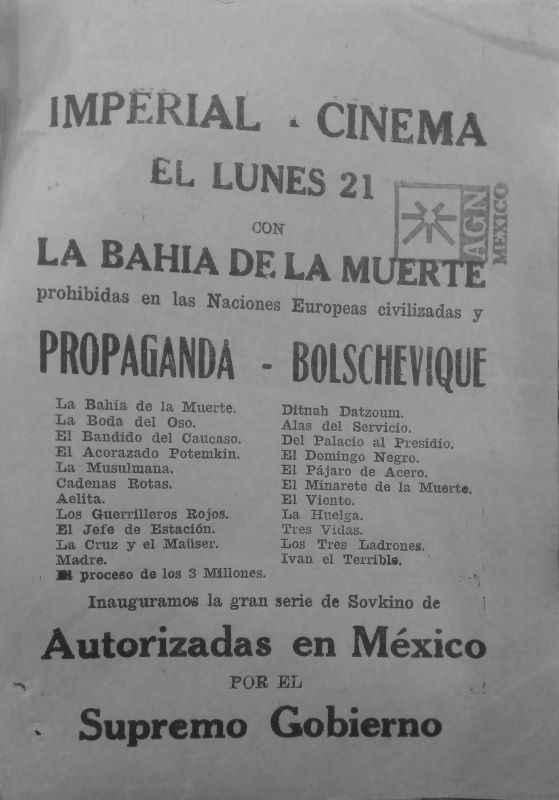 Imperial Cinema Soviet propaganda leaflet.
