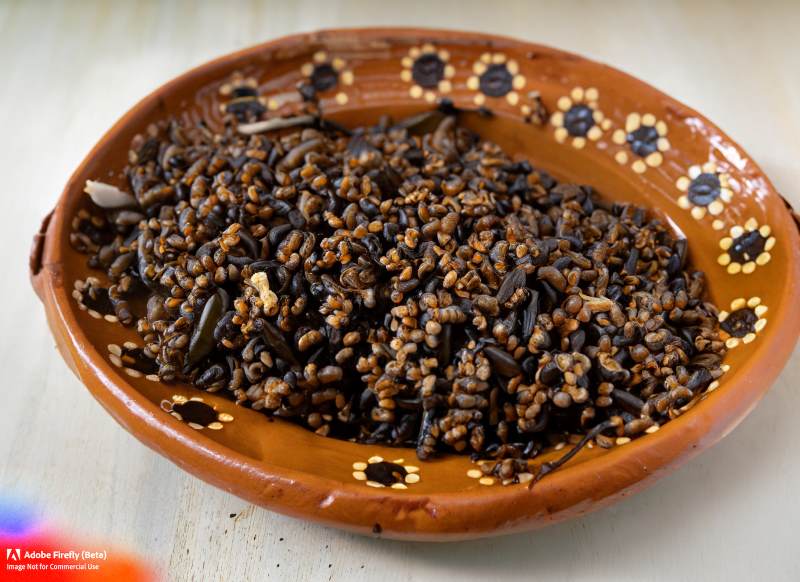 Harvested from the giant black Liometopum ant species, escamoles are a delicacy in Mexican cuisine.
