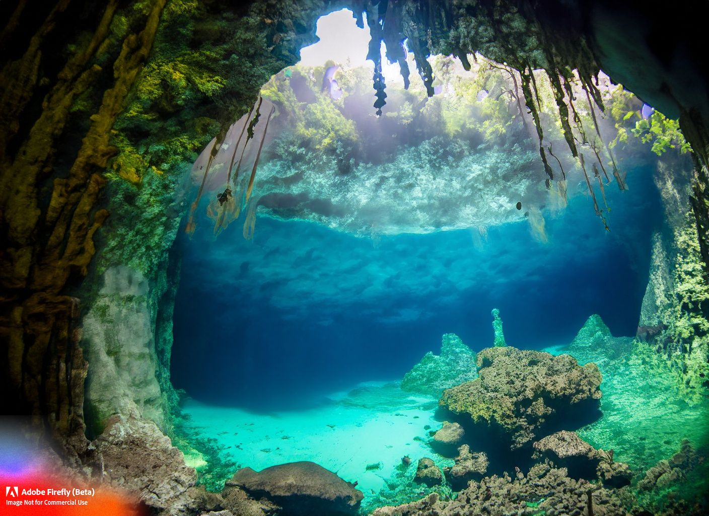 The mystical allure of Yucatán's cenotes: a world of ancient history, vibrant colors, and enchanting underwater landscapes.
