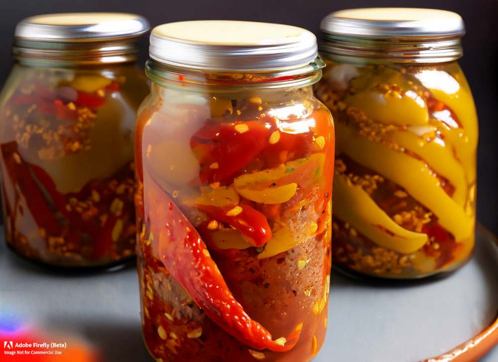 Get ready for a spicy and tangy delight with pickled chiles in the marinade!