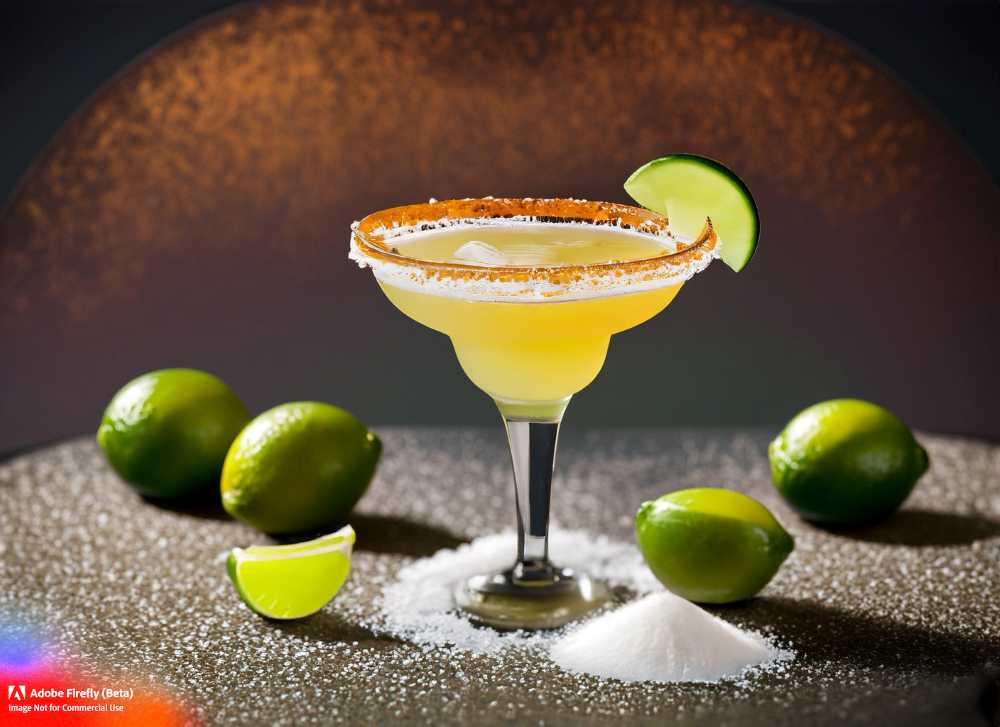 A classic Margarita cocktail made with tequila, lime juice, and orange liqueur.