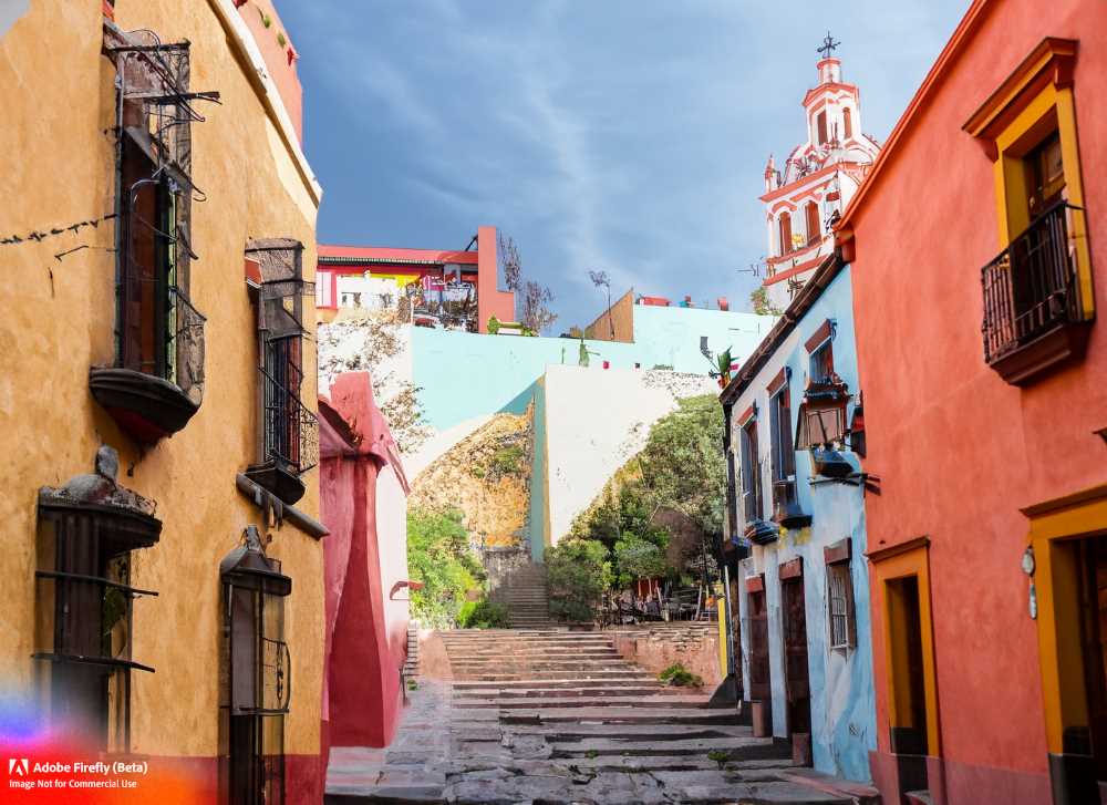 The colorful buildings and narrow alleyways of Guanajuato, one of Mexico's most charming colonial cities.
