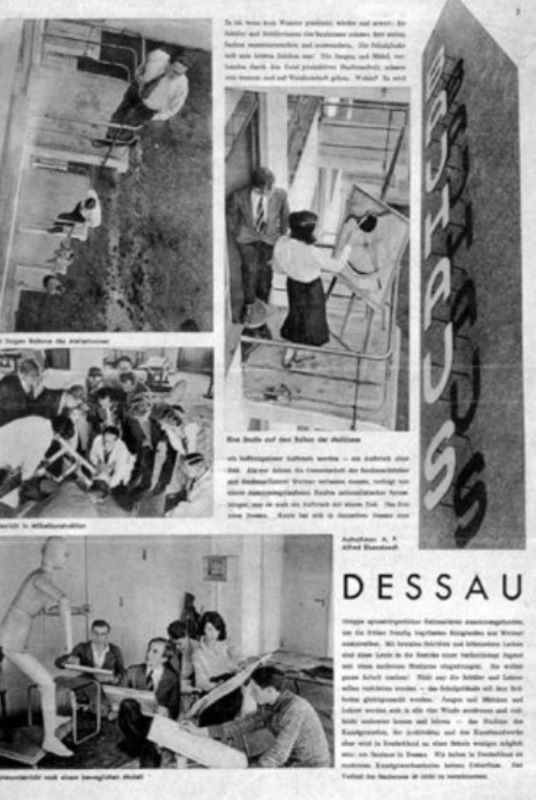 Report on the closure of the Bauhaus in Dessau, published in the newspaper "Berliner Tageblatt".