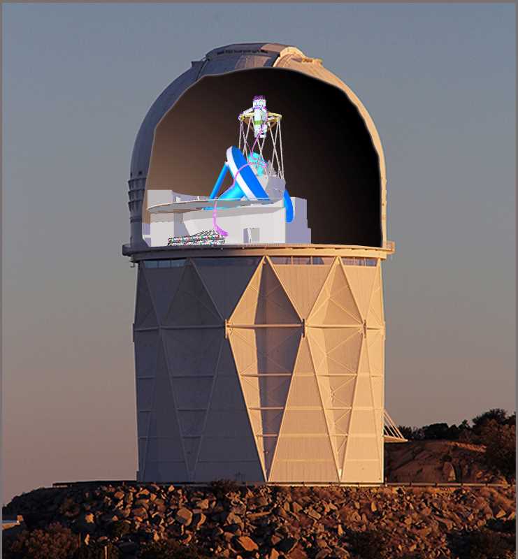 The Dark Energy Spectroscopic Instrument (DESI) at the Mayall Telescope in Tucson, Arizona.