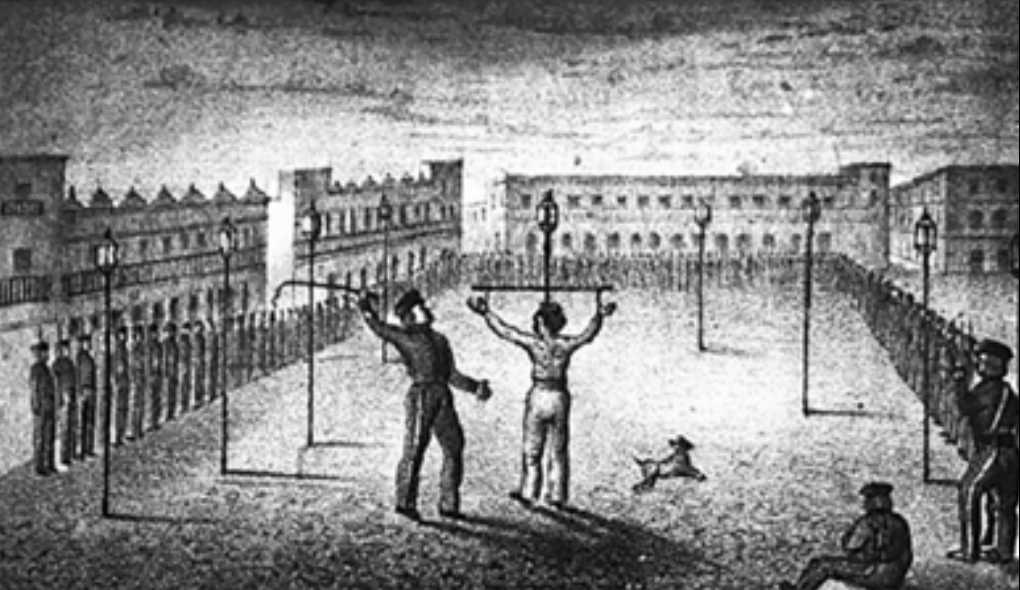 A haunting depiction of public punishments in the Plaza de Santo Domingo during the American occupation.