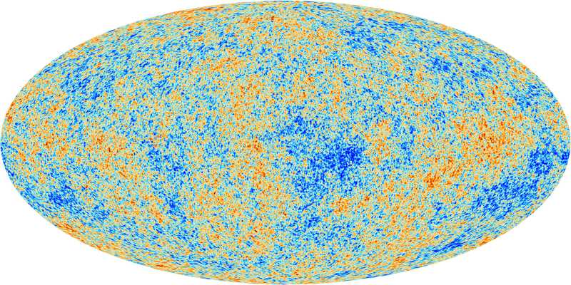 A visualization of the Cosmic Microwave Background radiation, captured by the Planck satellite.