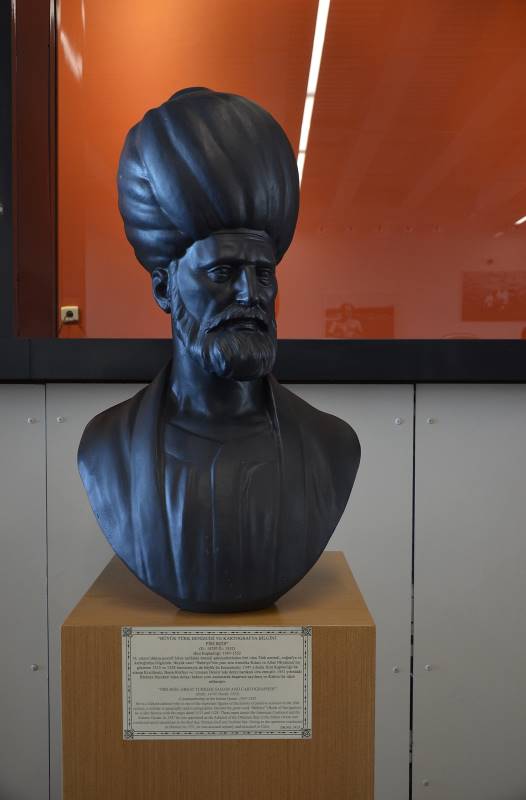 Bust of Piri Reis in the Istanbul Naval Museum.