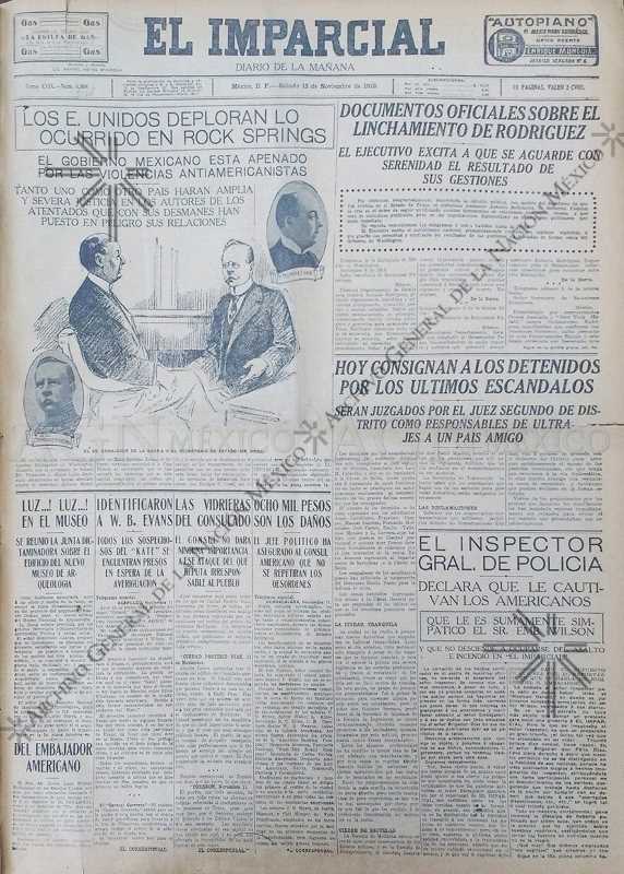 El Imparcial, Rafel Reyes Spíndola's newspaper, which inaugurated the stage of industrialized journalism.