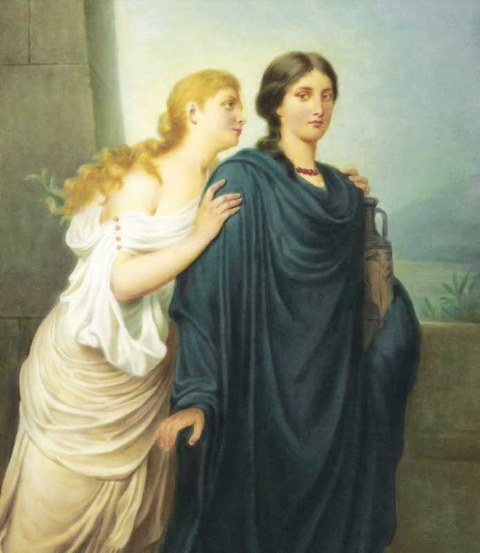 Emil Teschendorff, Antigone and Ismene, 1892.
