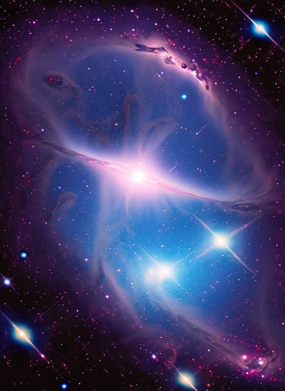 Stars in a distant galaxy: Born from the elemental seeds sown in the universe's first moments.