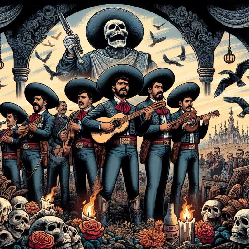 “Corridos”, mournful folk songs narrating the latest victories or woes.