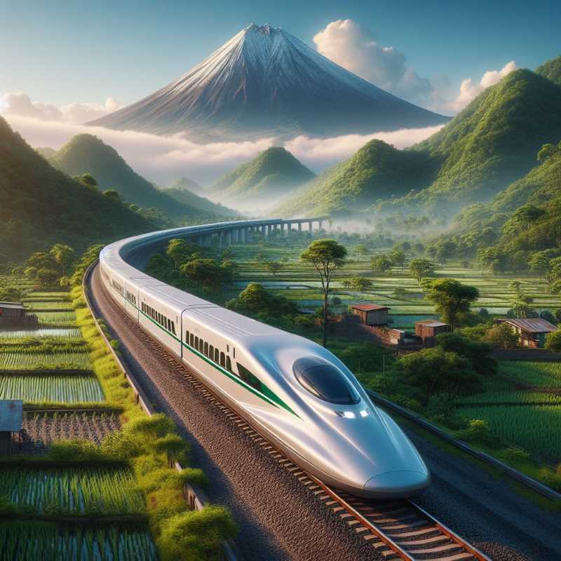 Concept image of a high-speed passenger train in Mexico, representing the potential future envisioned by the CEFP initiative.