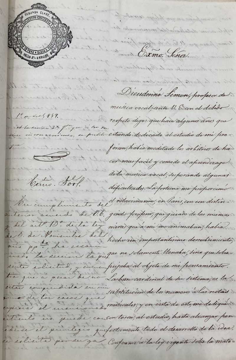 Letter from Dieudonné Simón.