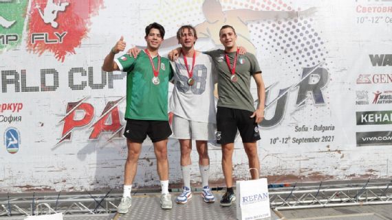 Mexico wins silver medal in the parkour world championship