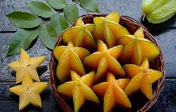 The exotic star fruit: carambola
