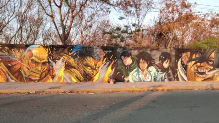 Attack on Titan: an impressive mural of the series on display in Mexico