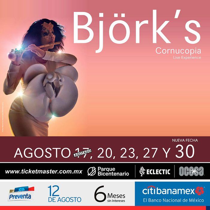 Björk announces the fifth date in Mexico City