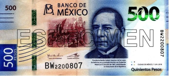 How much money is in circulation in Mexico?