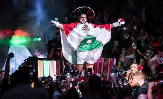 British boxer Tyson Fury defeats Otto Wallin and celebrates Viva Mexico