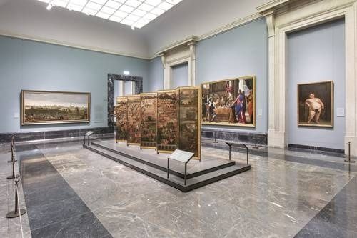 The Prado Museum restores and exhibits screen of the Conquest of Mexico