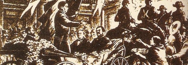 The triumphal entry of Benito Juarez to Mexico City in 1861
