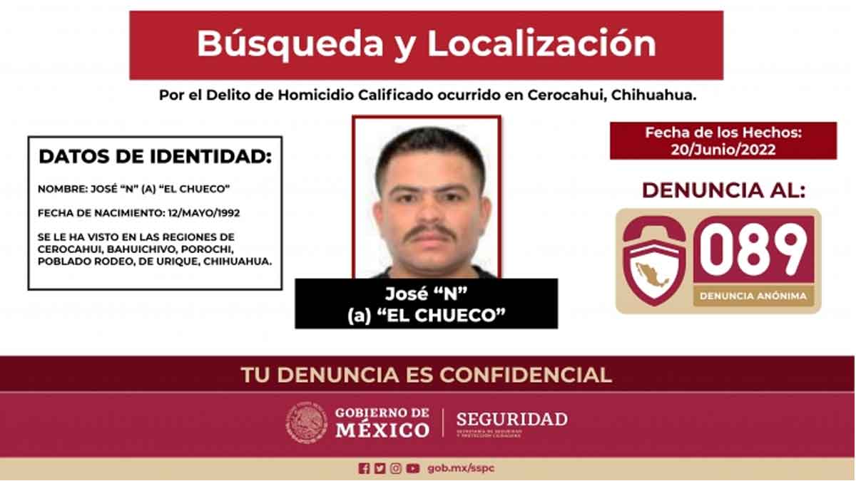 Jesús Noriel Portillo Gil, 'El Chueco', a Gangster in the Sierra Tarahumara, Chihuahua