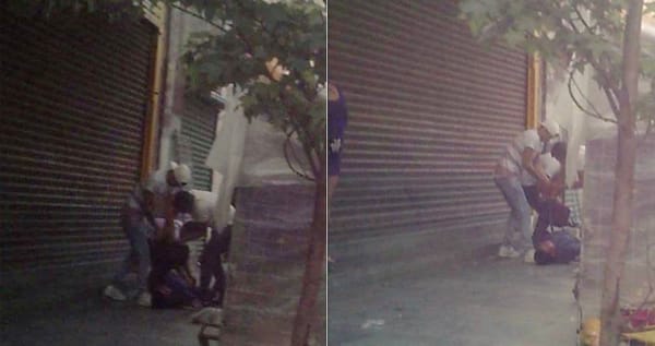 User shares photos of how "los chineros" subdue their victims in La Merced, Mexico City.